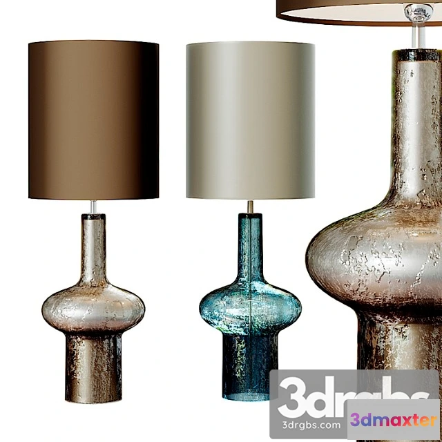 994100 - Grand Sculptural Studio Art Glass Buffet Lamp 2