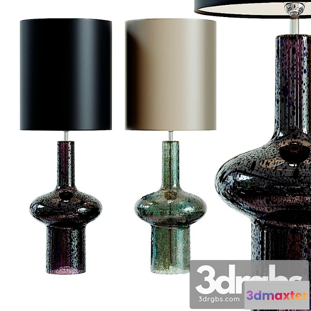 994102 - Grand sculptural studio art glass buffet lamp