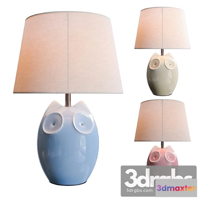 994378 - Lighting and interiors - hector owl (blue cream pink)