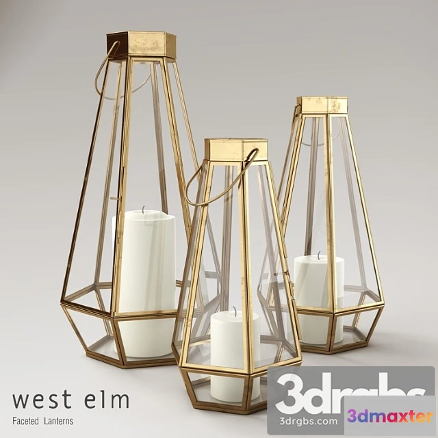 995106 - West Elm Faceted Lanterns 1