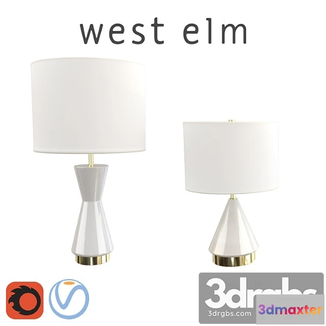 995108 - West Elm Metalized Glass Table Lamp Pearl
