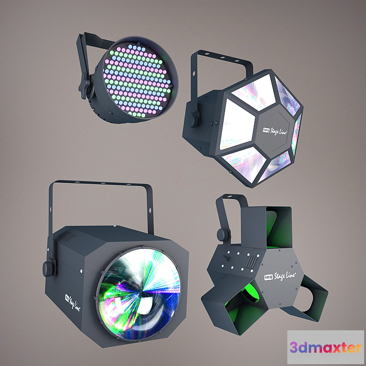 1279918 - Monacor _ PARL56DMX _ LED-320RGBW _ LED-345RGBW _ LED-300RGB 3D Max