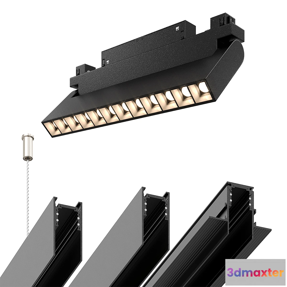 1297205 - Arte Lamp Linea A4638PL-1BK 3D Max