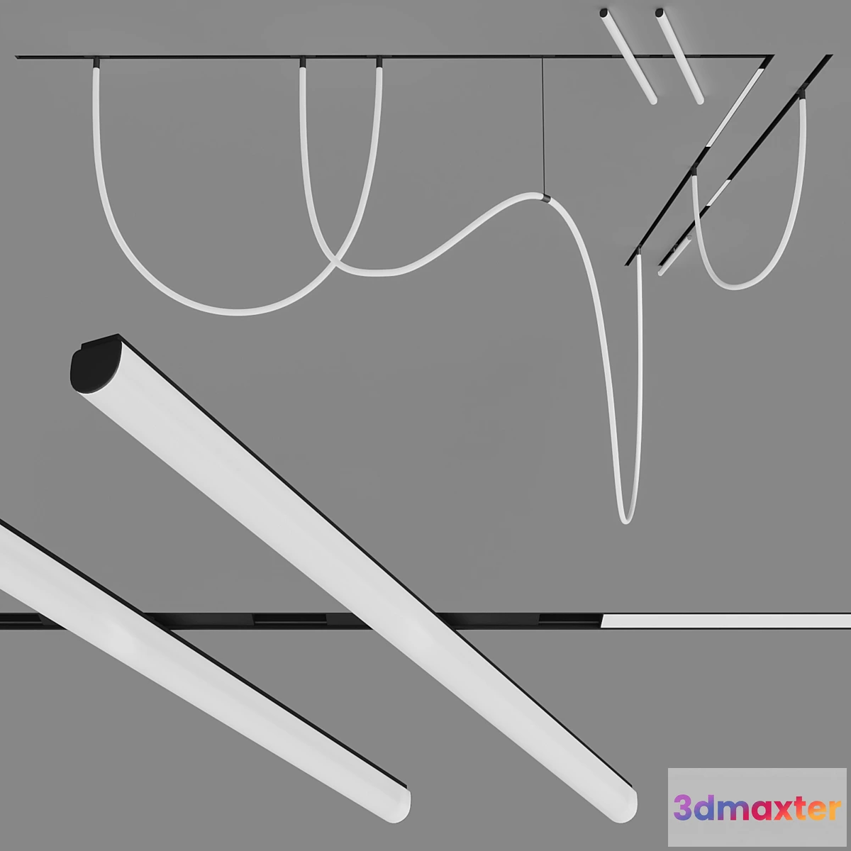1313865 - Track system Centersvet FREELIGHT_ TUBE_ LINE 3D Max