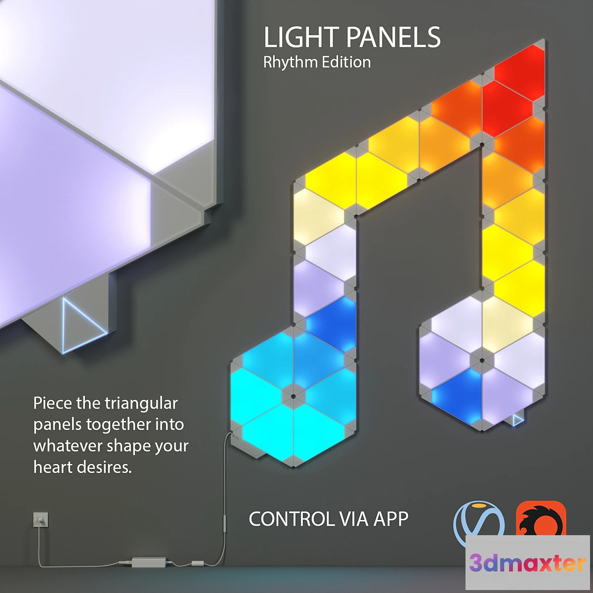 1327003 - Nanoleaf - Light Panels - Rhythm edition 3D Max