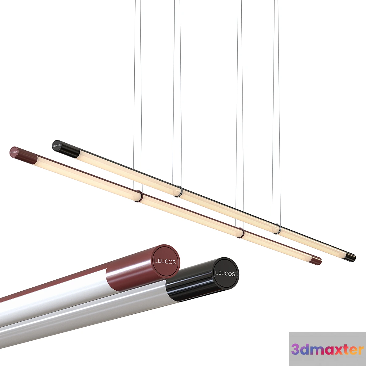 1415112 - Leucos Volta 120 Suspended Lamp 3D Max