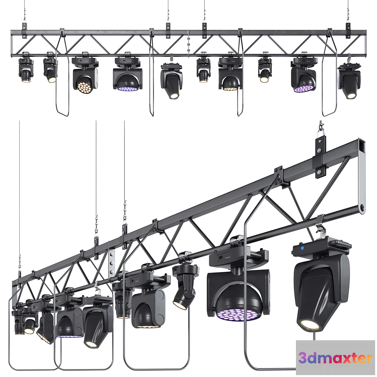 1432336 - Soffit theater farm with lighting equipment 3D Max