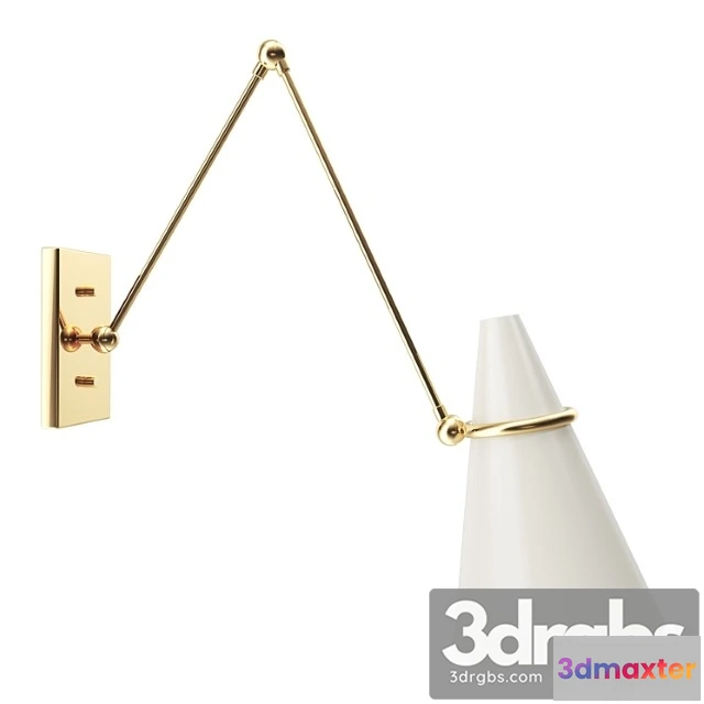 1052274 - Aldus ivory polished brass wall sconce by hettler.tüllmann