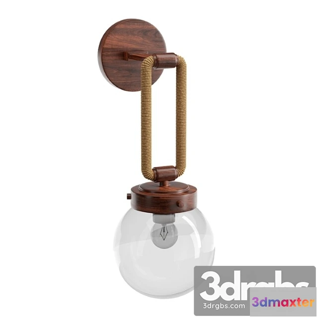 1052546 - Coastal cottage rope globe sconce