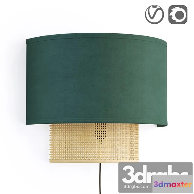 1053098 - Luminaire with wicker material, dolkie