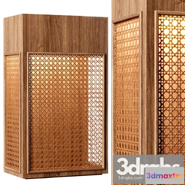 1053382 - Rattan wall lamp