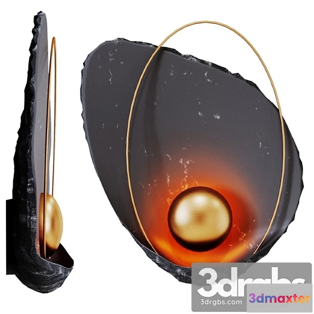 1053464 - Sconce ginger & jagger pearl black wall lamp
