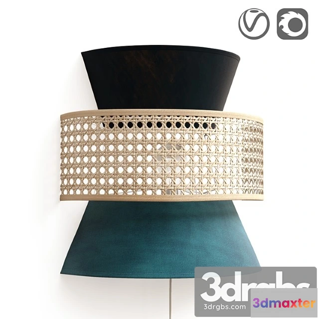 1053884 - Wicker rattan wall lamp dolkie