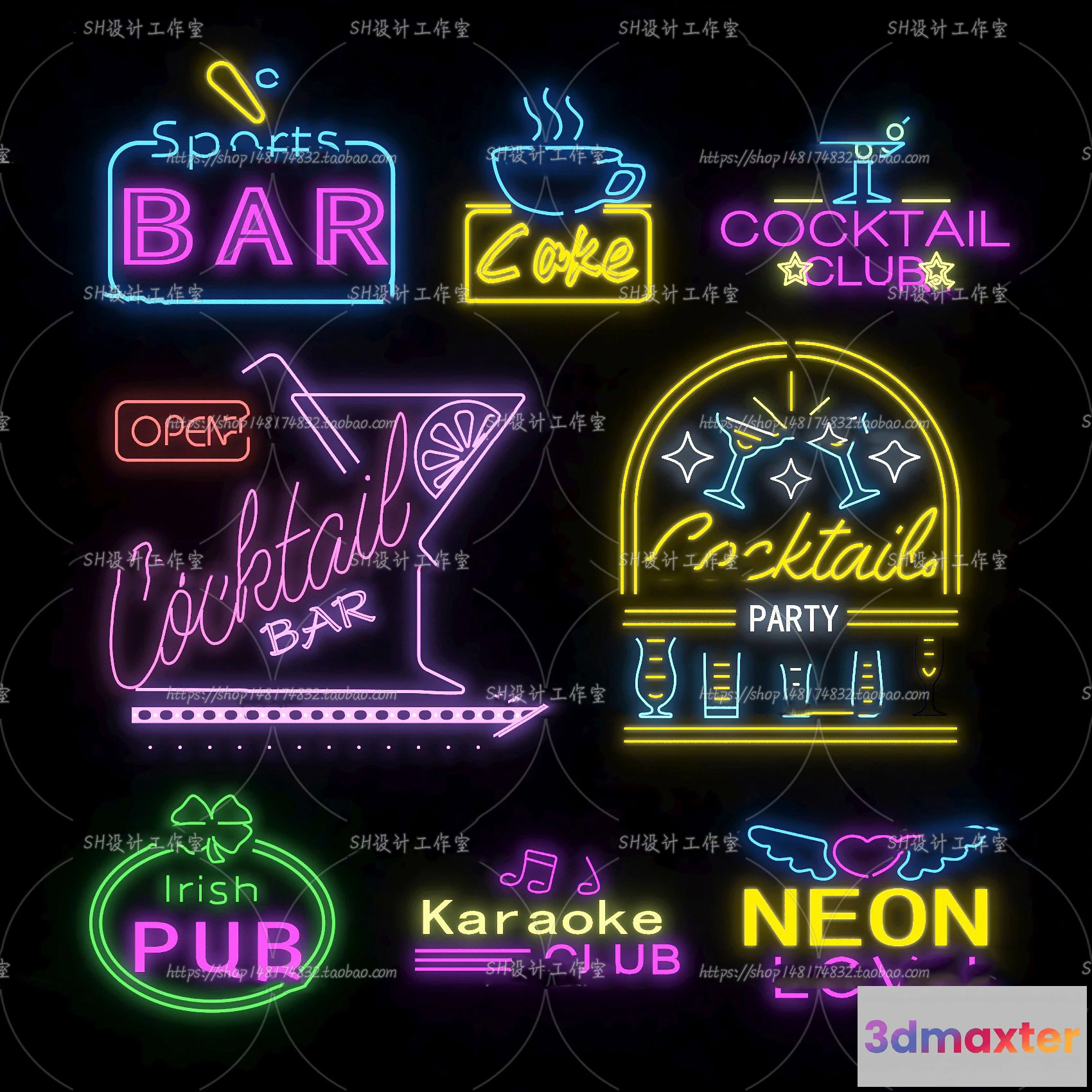 1140230 - Neon Tube Light - 3D Models - 0001