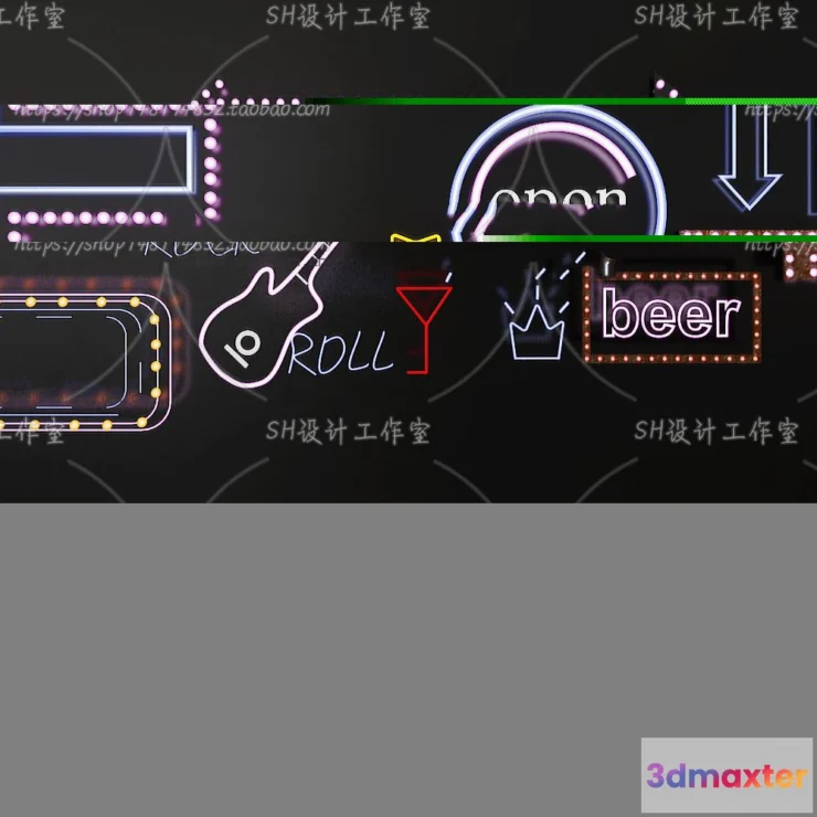 1140234 - Neon Tube Light - 3D Models - 0003