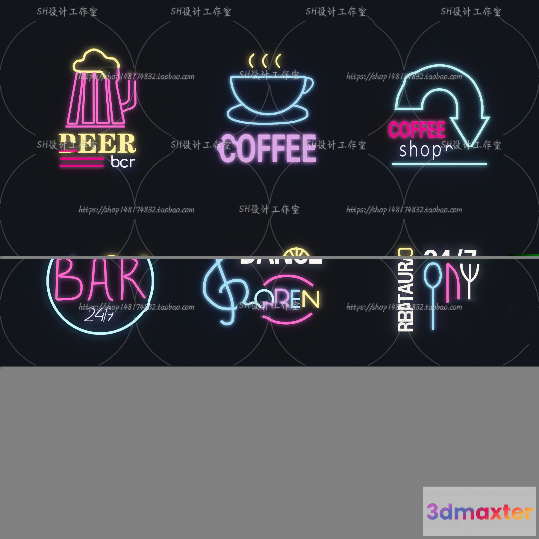 1140236 - Neon Tube Light - 3D Models - 0004