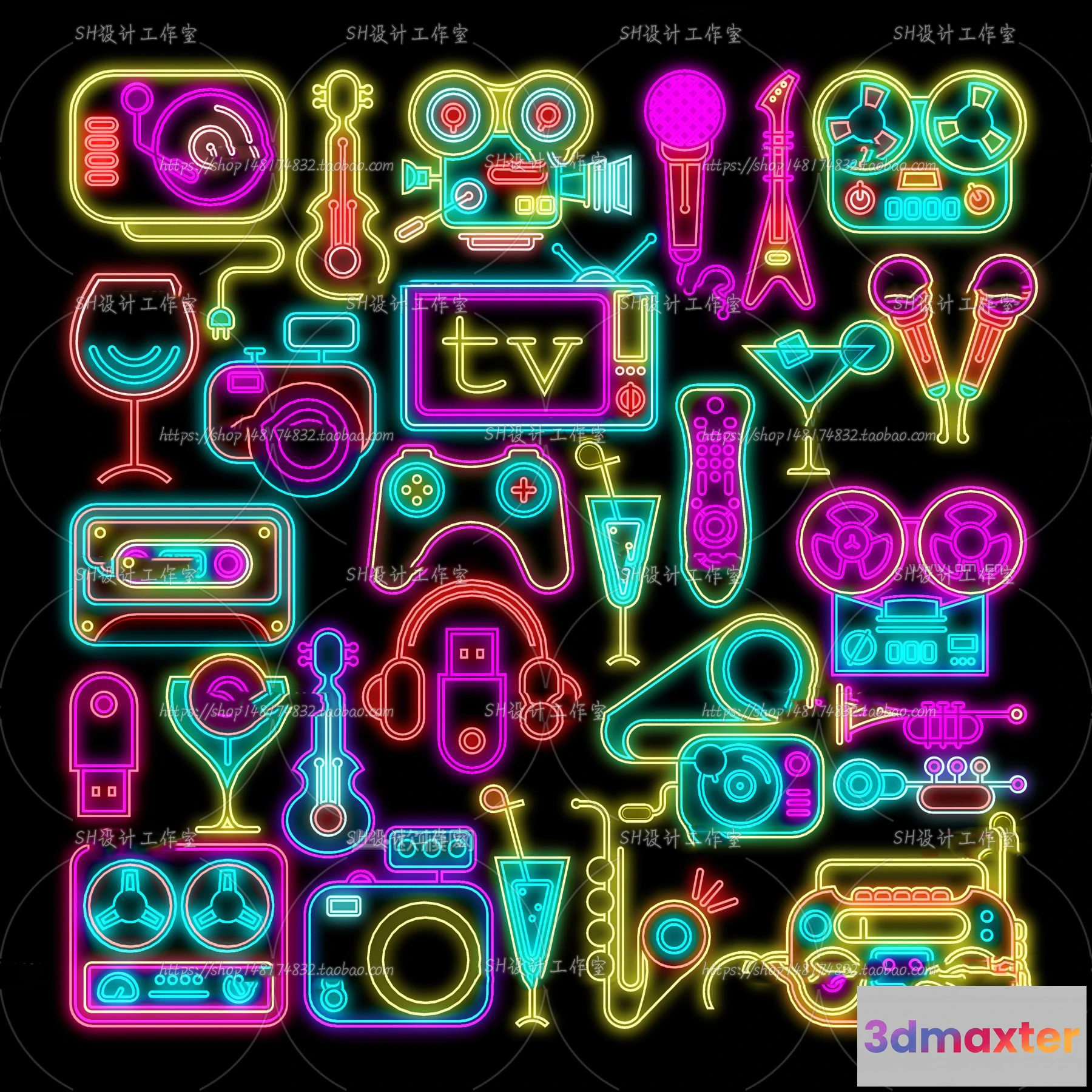 1140240 - Neon Tube Light - 3D Models - 0006