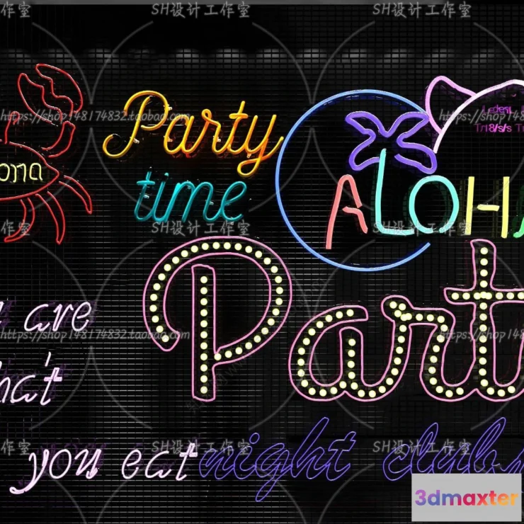 1140244 - Neon Tube Light - 3D Models - 0008