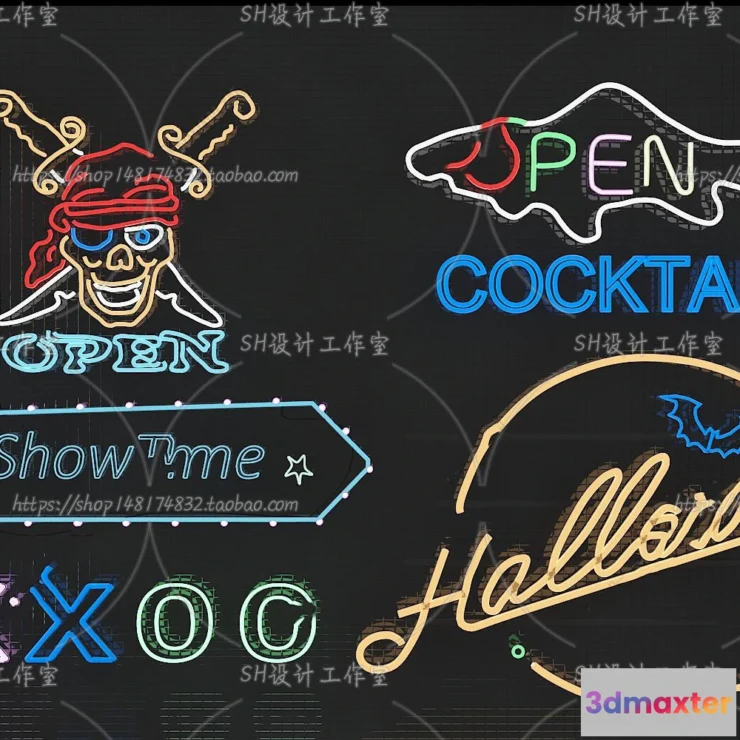 1140246 - Neon Tube Light - 3D Models - 0009