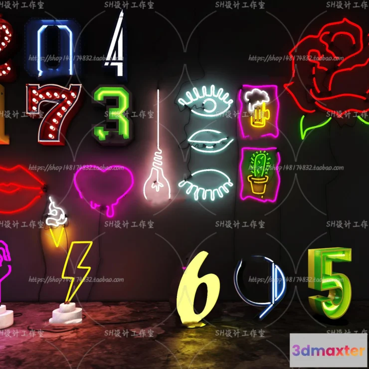 1140250 - Neon Tube Light - 3D Models - 0011