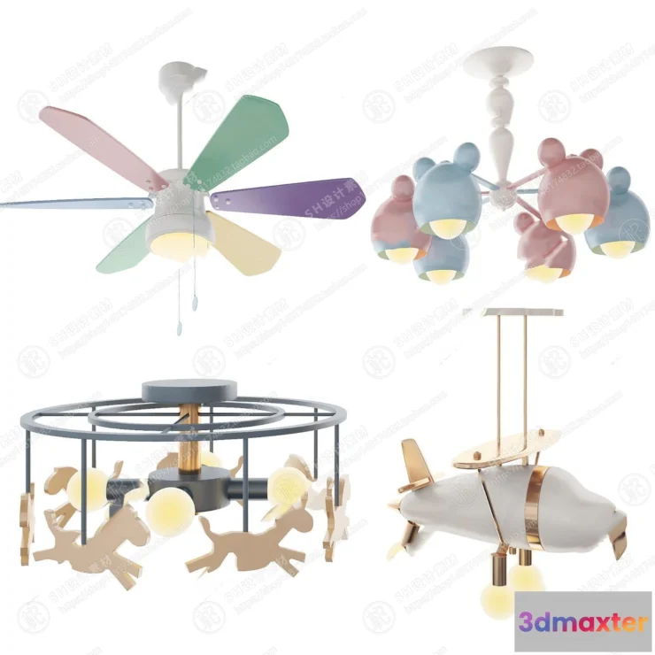 1140650 - Chandelier Ceiling and Wall Lamp - 3D Models - 0001