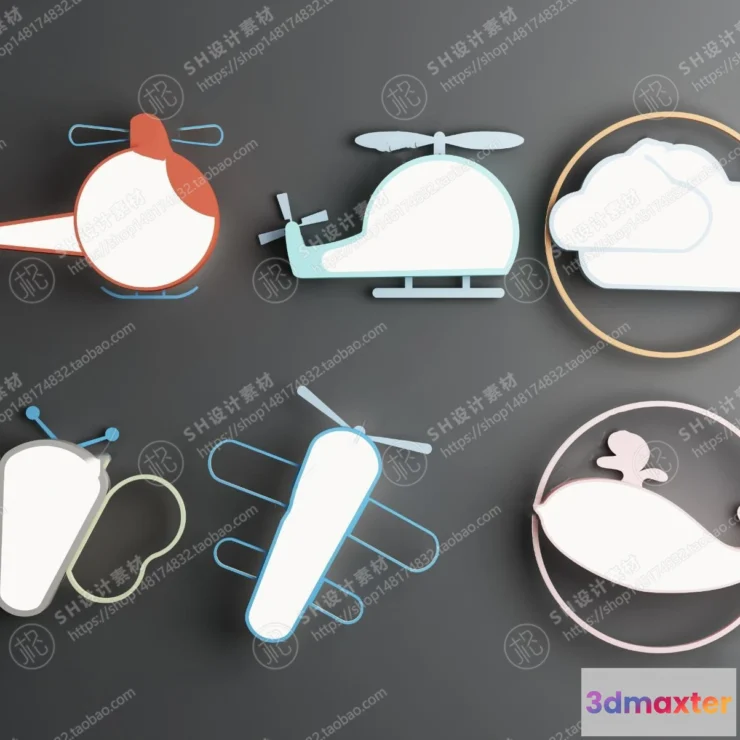 1140676 - Chandelier Ceiling and Wall Lamp - 3D Models - 0014