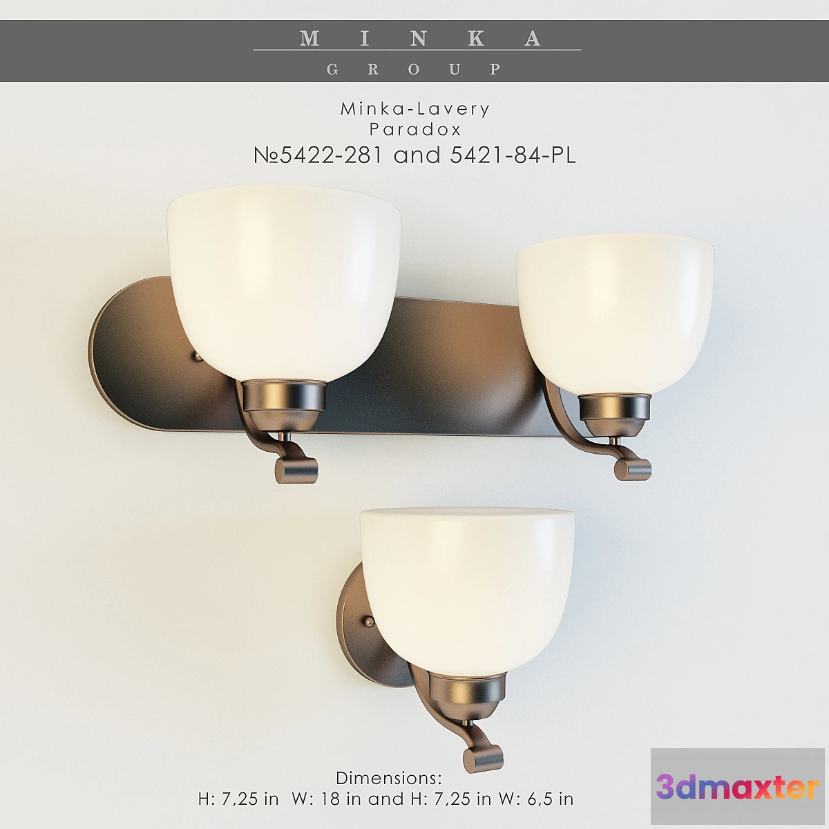 1269363 - minka group_5422-281 and 5421-84-PL 3D Max