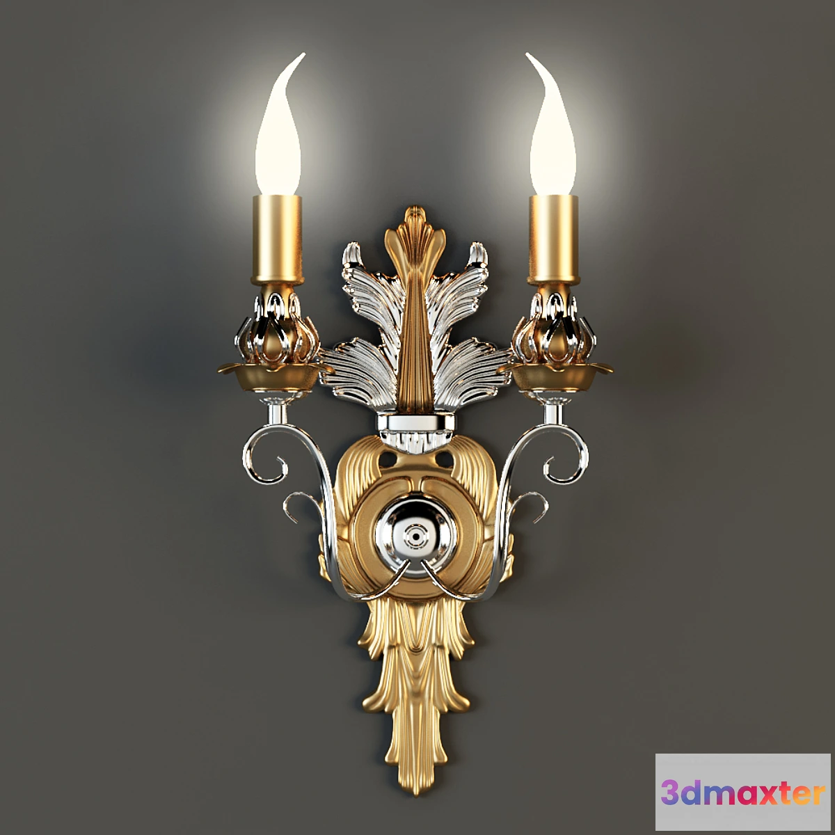 1276724 - Classic wall Light Gold 3D Max