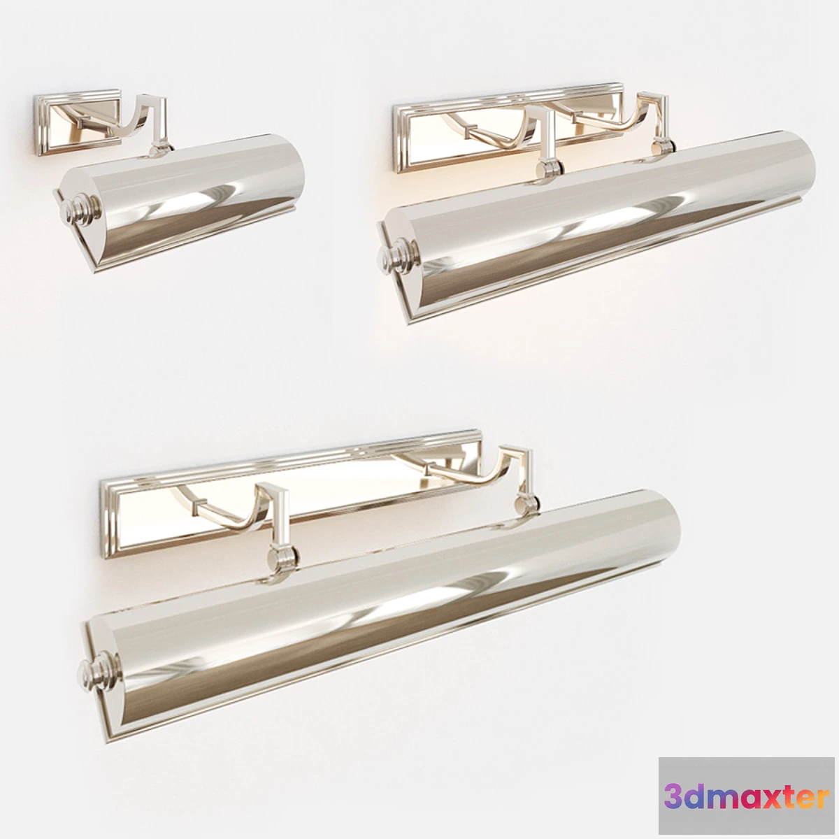 1283560 - Backlight Picture Visual Comfort Alexa Hampton Picture Light in Polished Nickel - No.2 3D Max