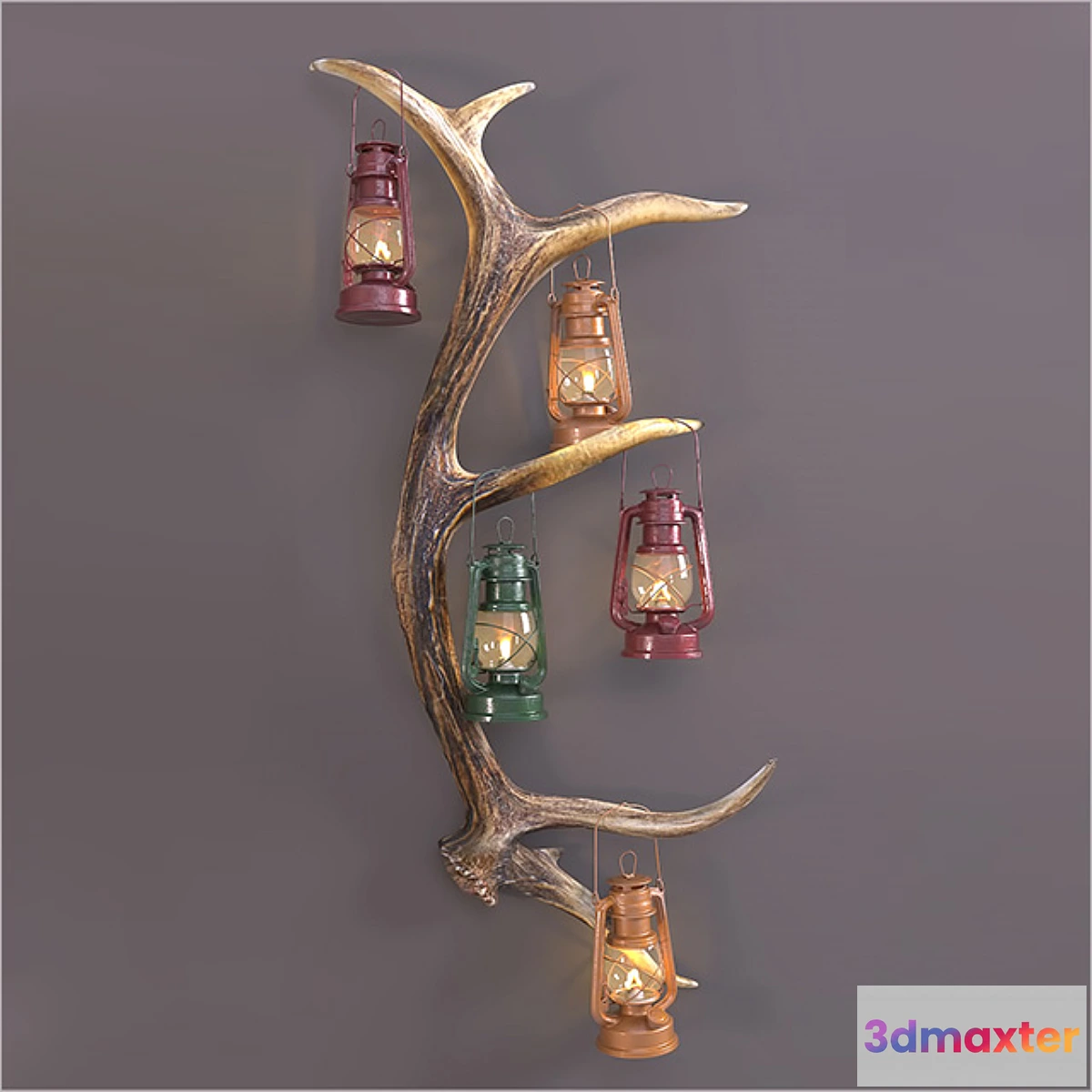 1284314 - Antler oil lamp 3D Max