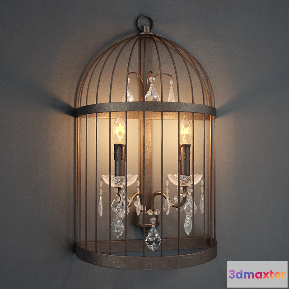 1286716 - GRAMERCY HOME - BIRDCAGE CRYSTAL SCONCE SN008-2-ABG 3D Max