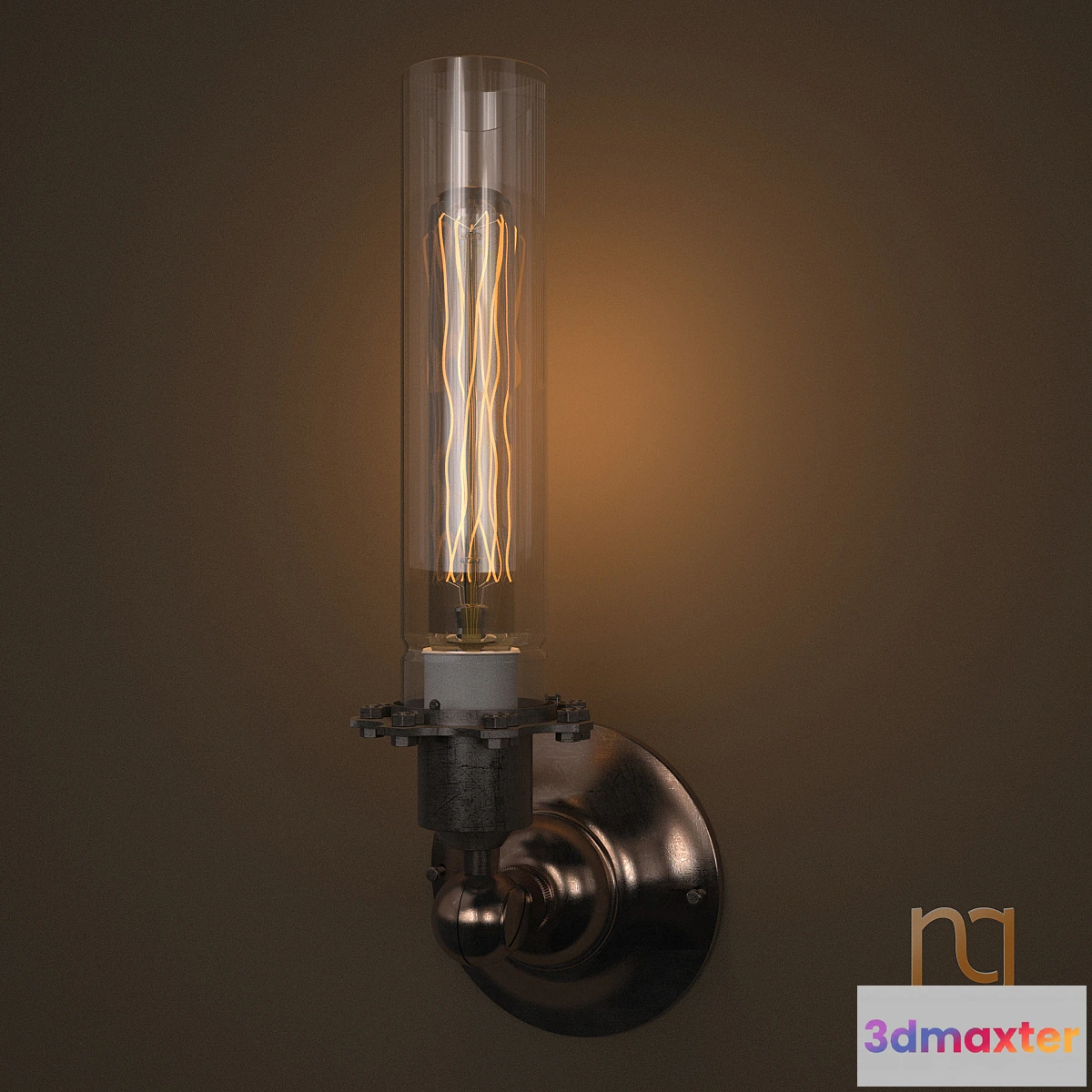1287036 - Edison Glass Sconce 3D Max