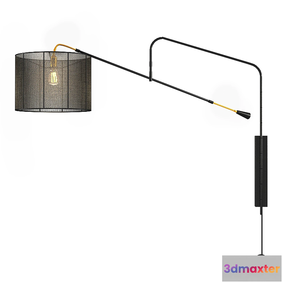 1293565 - Hampton Lighting BOOM ARM SCONCE 3D Max