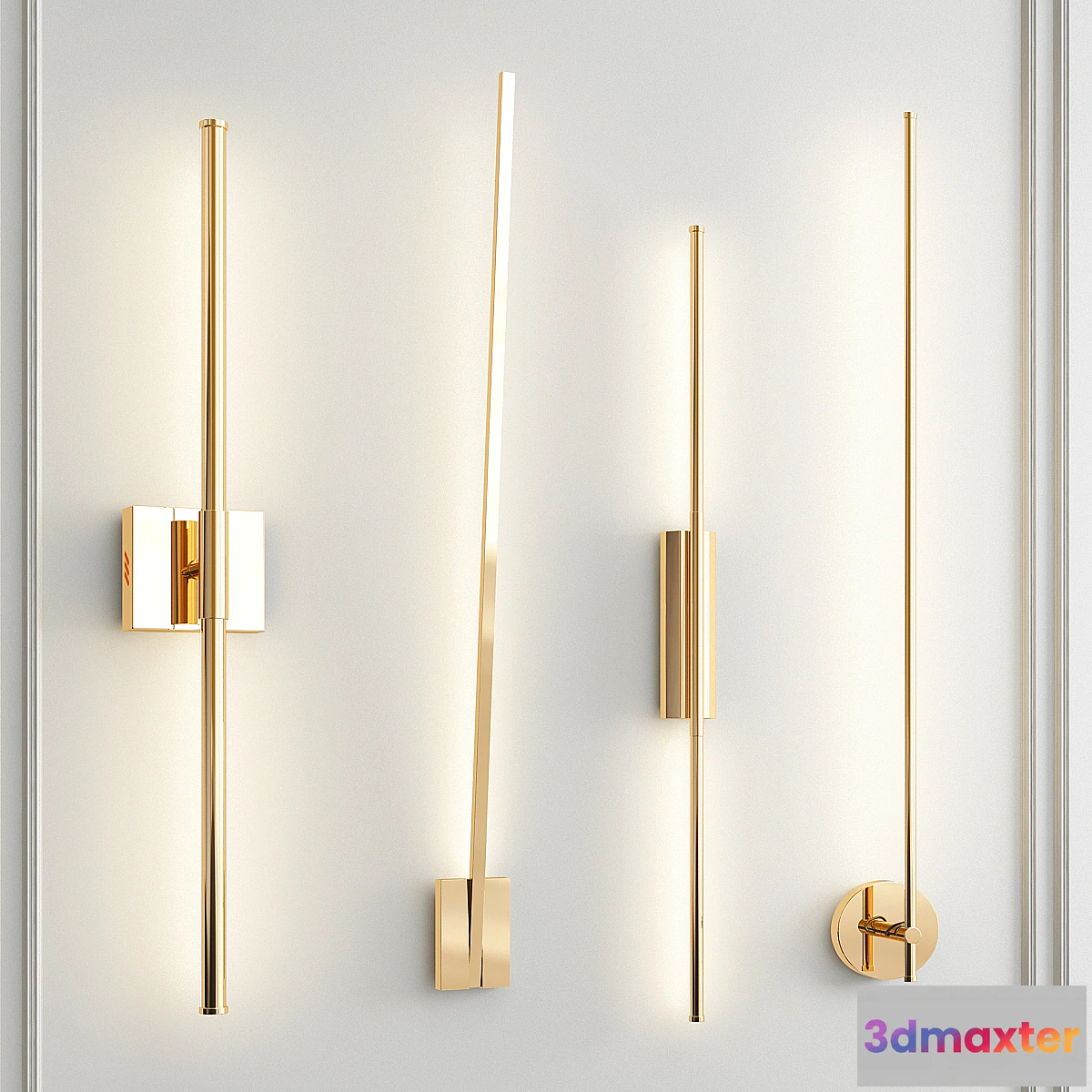 1294478 - Four Nice Wall Lights_13 3D Max