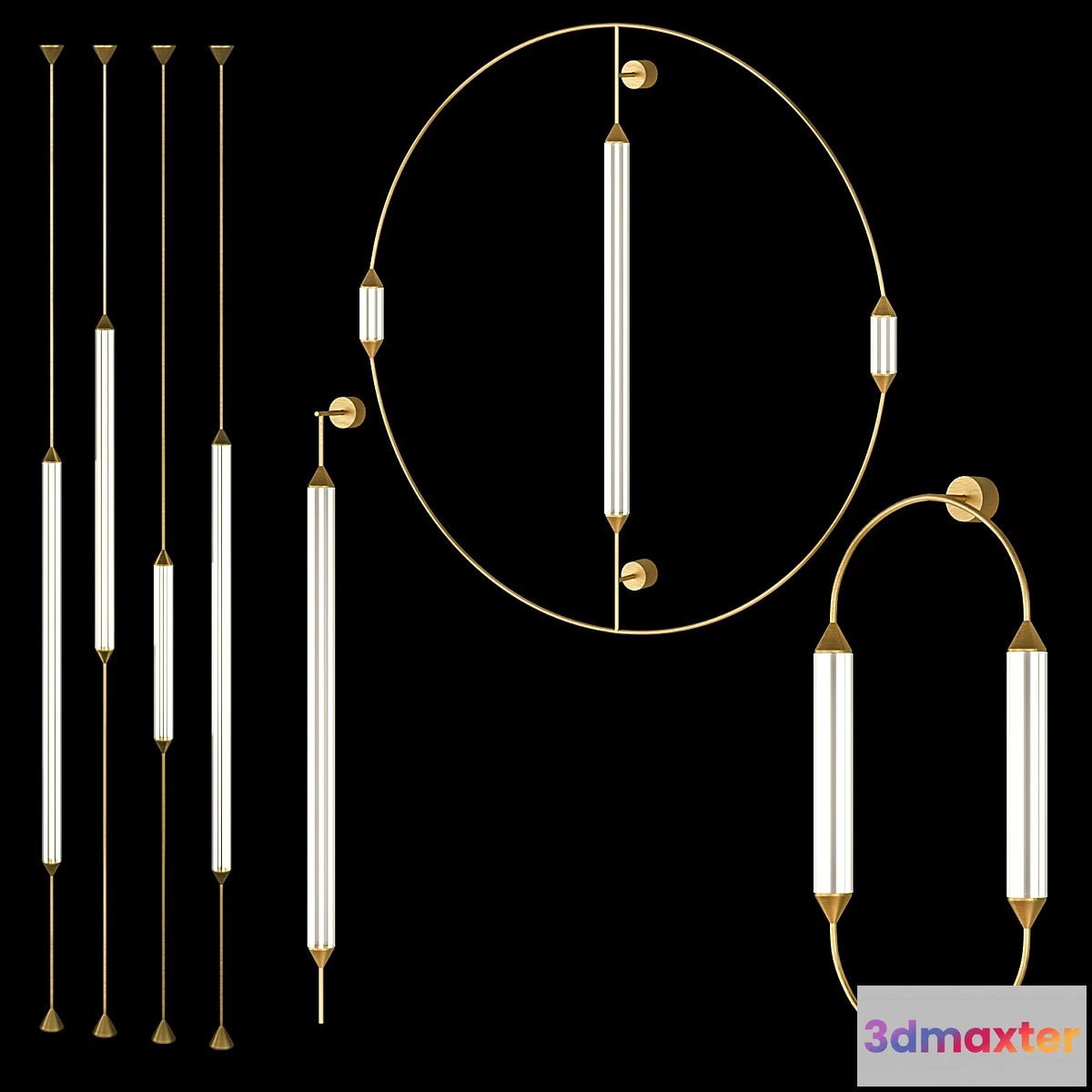 1300300 - Sconce Giopato & Coombes Cirque set 3D Max