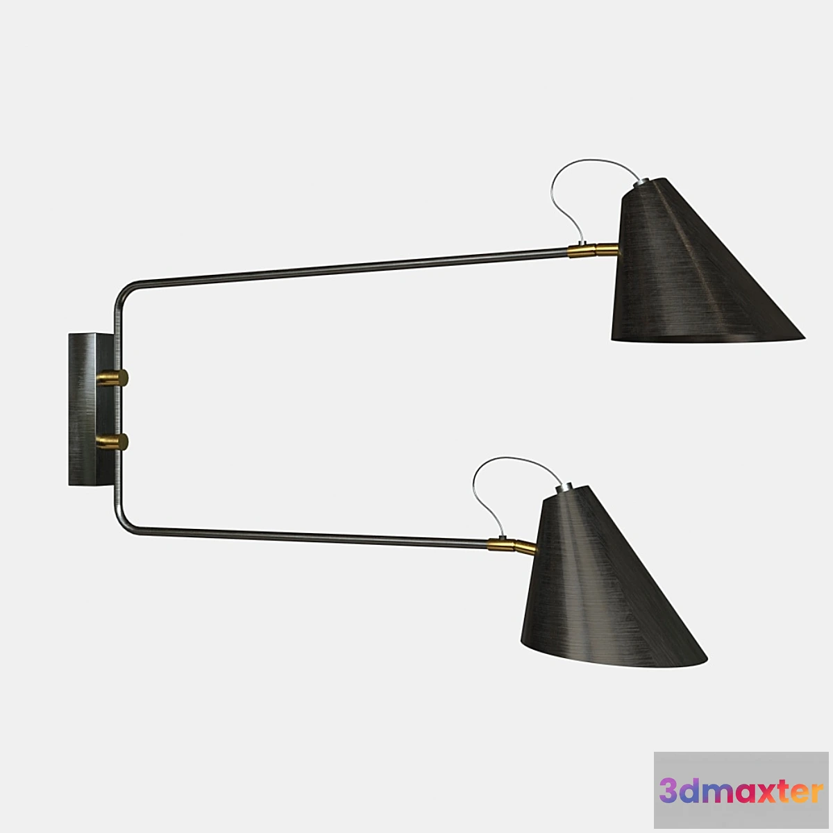 1301517 - Applique avec prise Club Double 3D Max