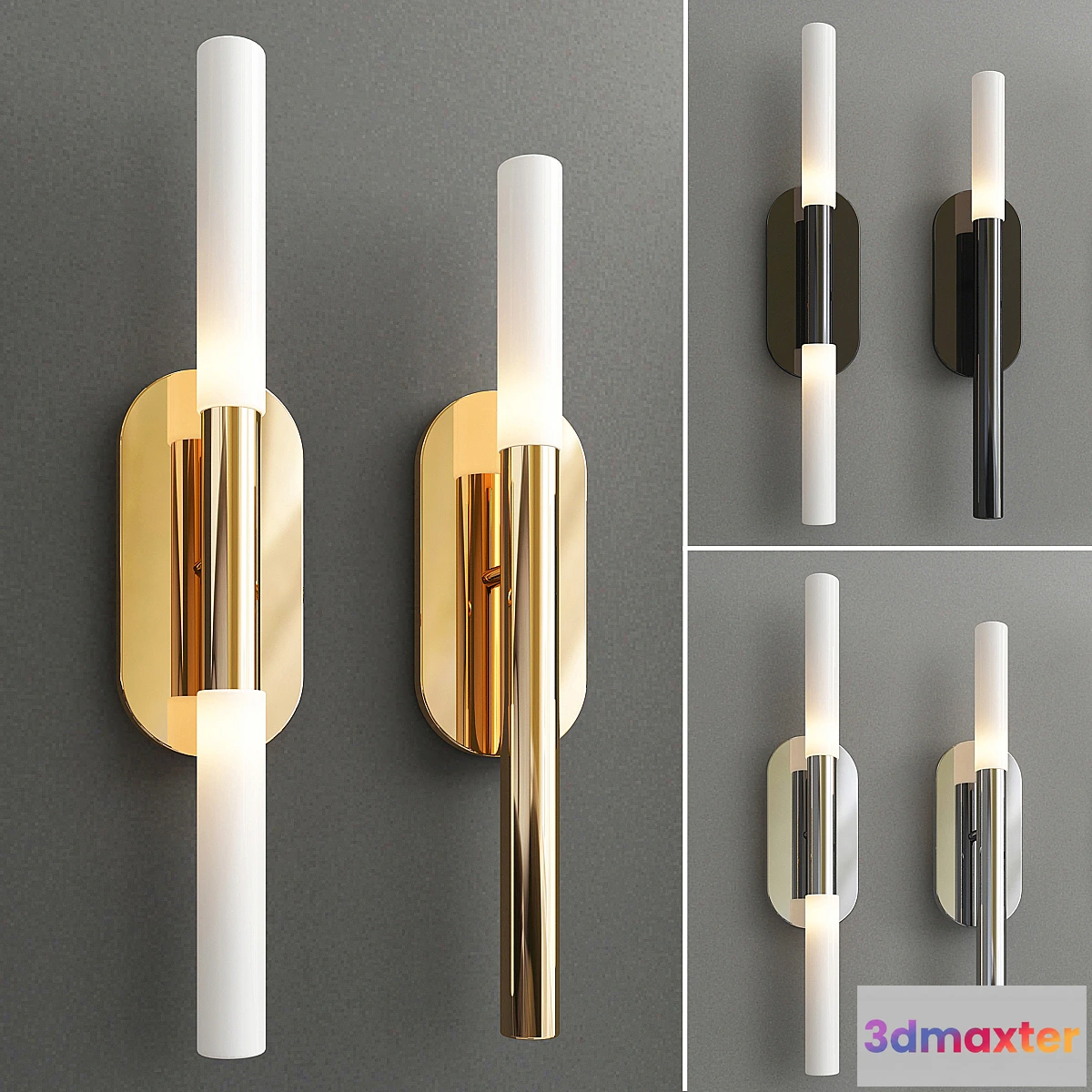 1302302 - Rousseau Medium Vanity Sconce - No.3 3D Max