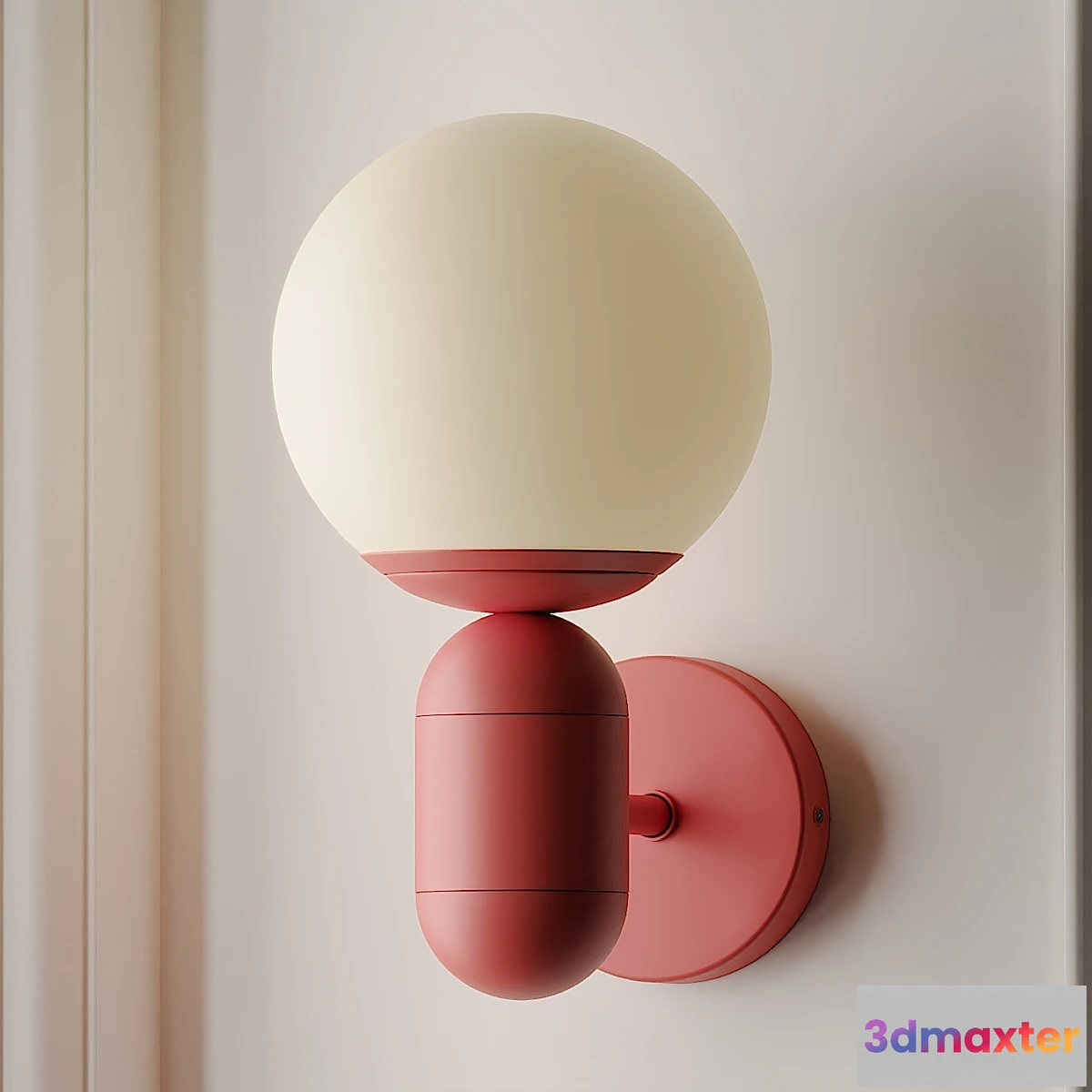 1302613 - Orb Shade Child Bedroom Wall Light Blue 3D Max