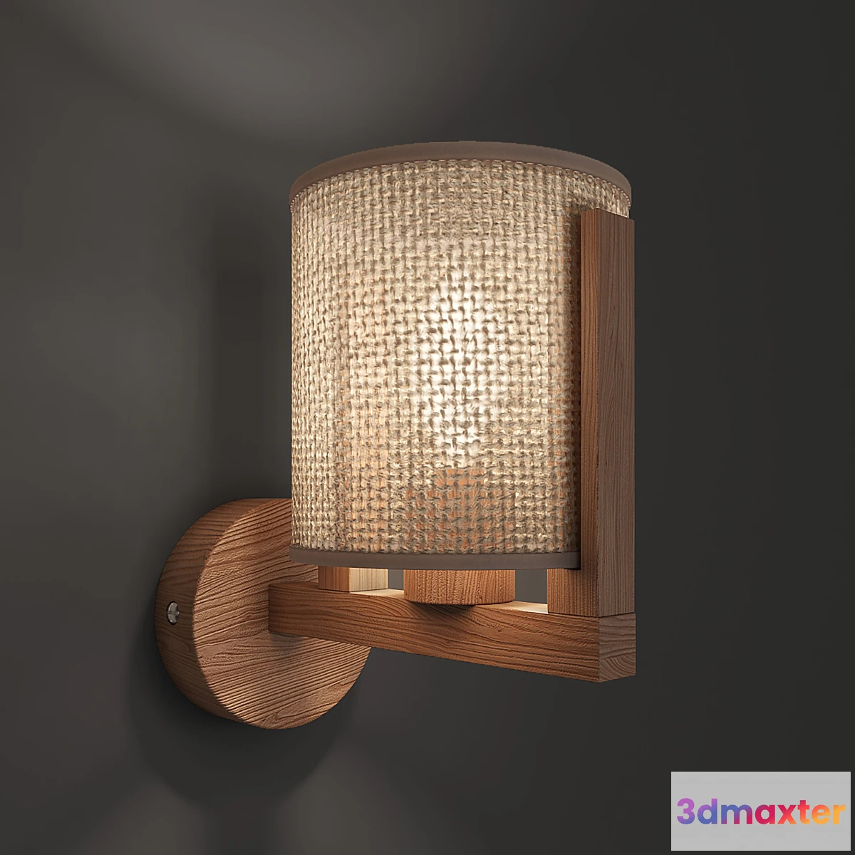 1302716 - Moreno wall lamp with beige lampshade 3D Max