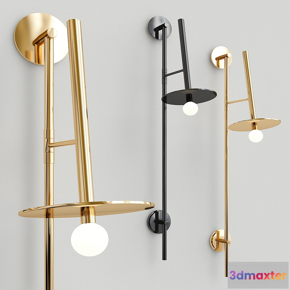 1307298 - Nodes Large Pivot Wall Sconce 3D Max