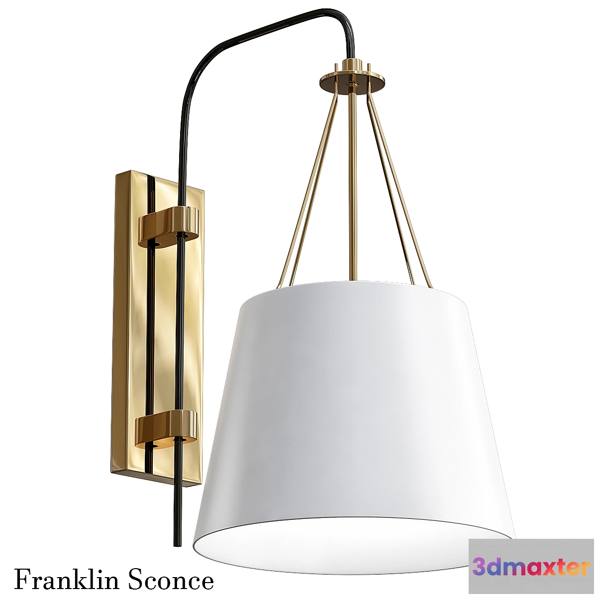 1308012 - Franklin Sconce 3D Max