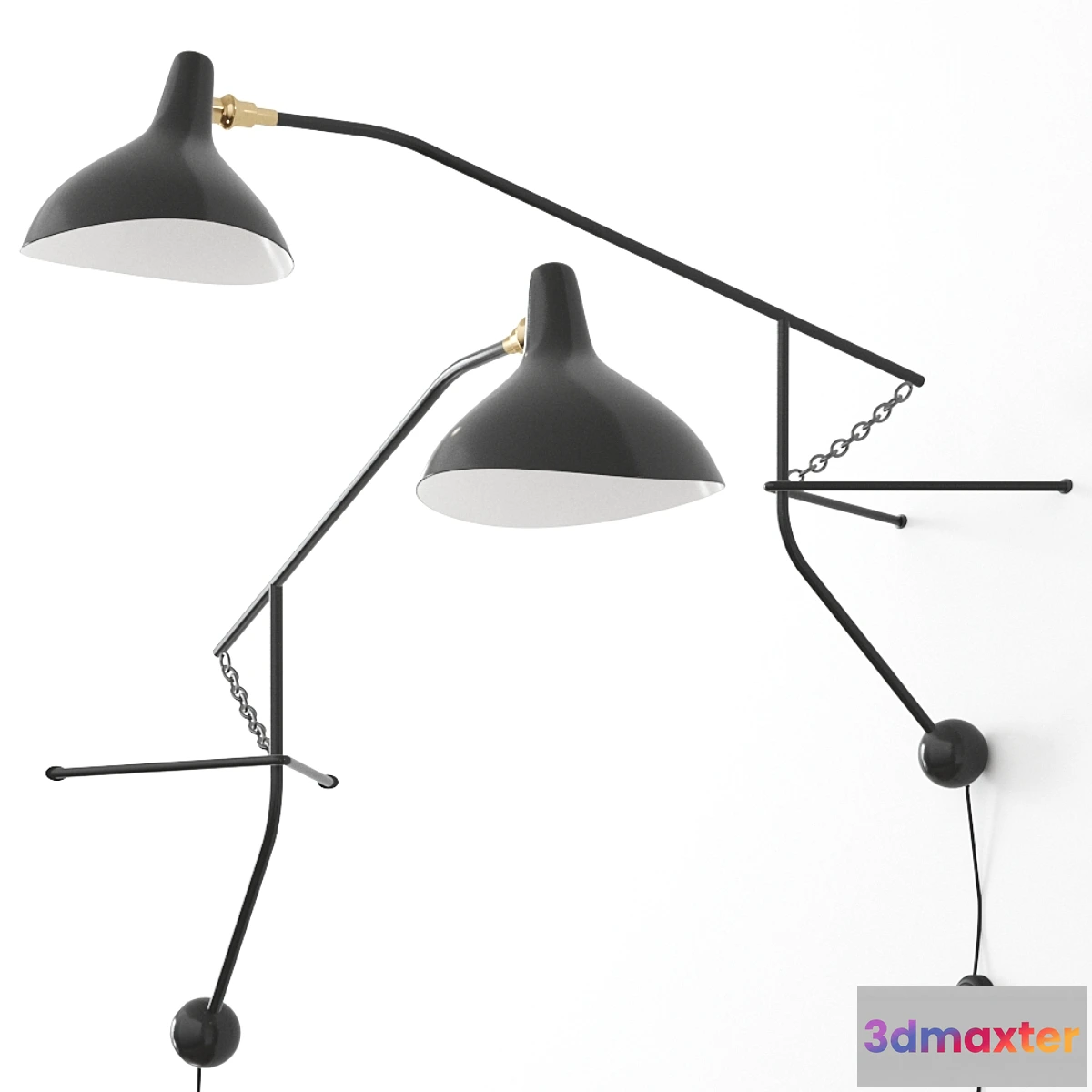 1308498 - MANTIS BS2 BL Wall light by DCW éditions 3D Max