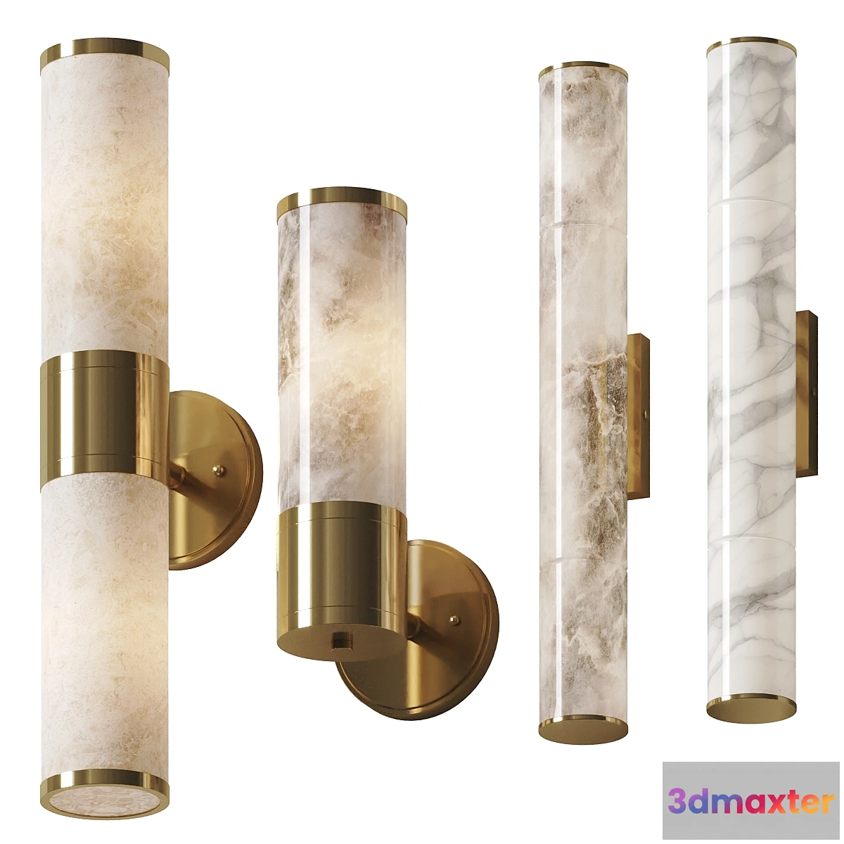 1309079 - Lampatron Marble and Prisca - Wall Lamps Set 3D Max