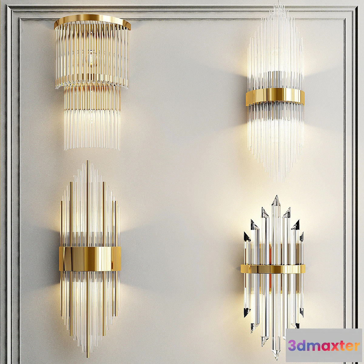 1317101 - Collection of wall lamps 3D Max