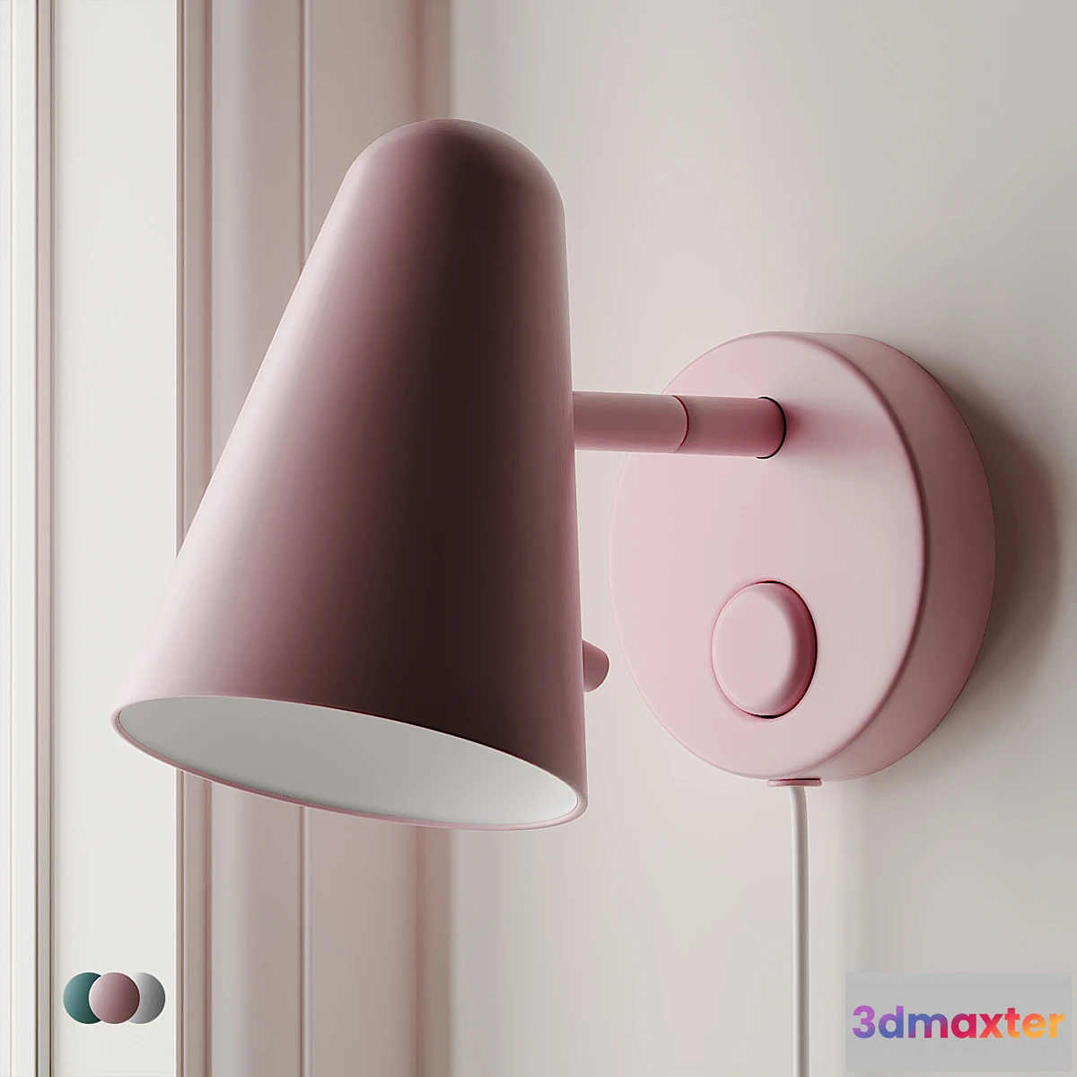 1317310 - FUBBLA LED Wall Lamp Ikea 3 Colors 3D Max