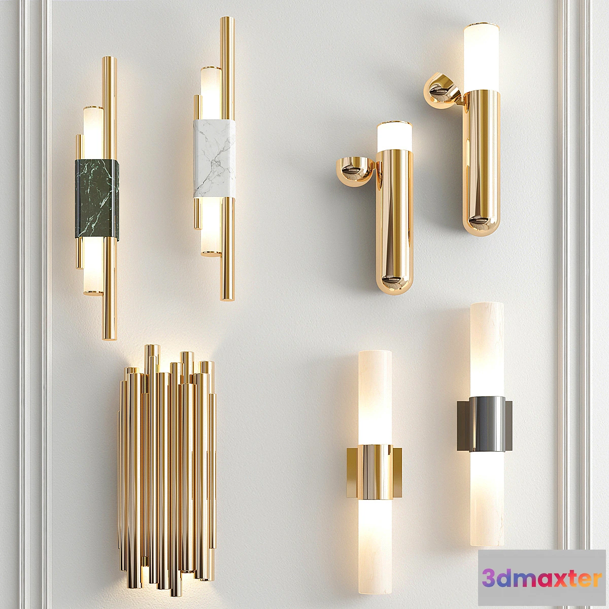 1318083 - Four Nice Wall Lights_12 3D Max