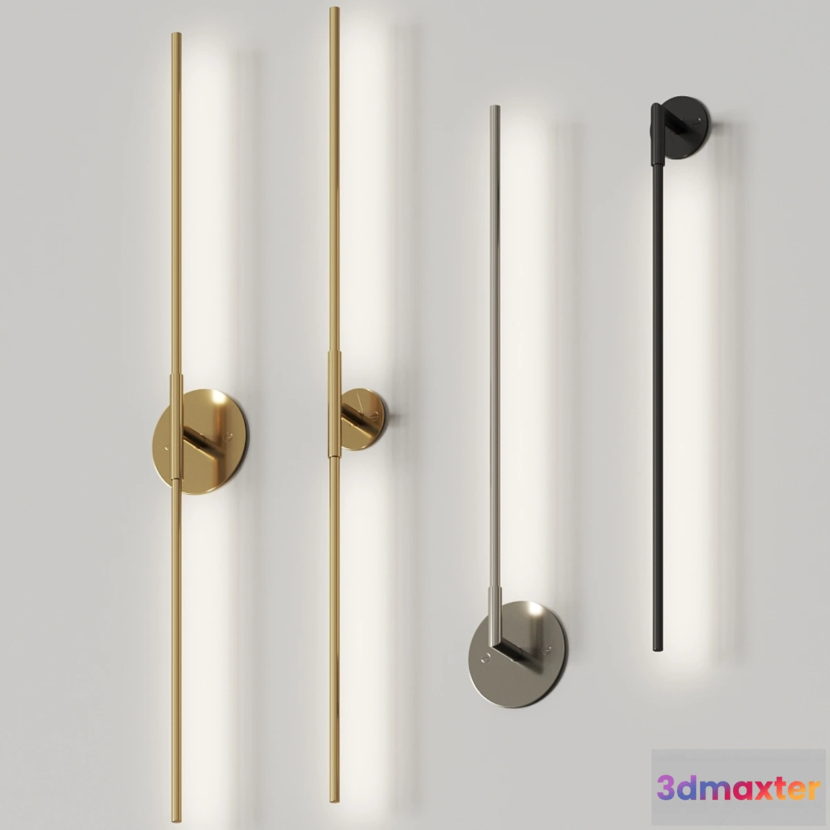 1318824 - Juniper Thin Single & Double Float Wall Lamps - No.2 3D Max