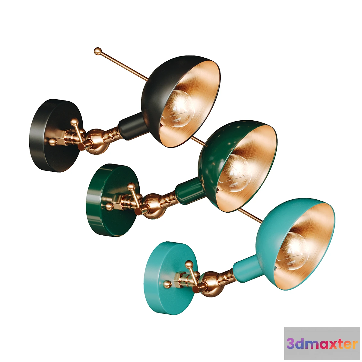 1324611 - Kettle wall light 3D Max