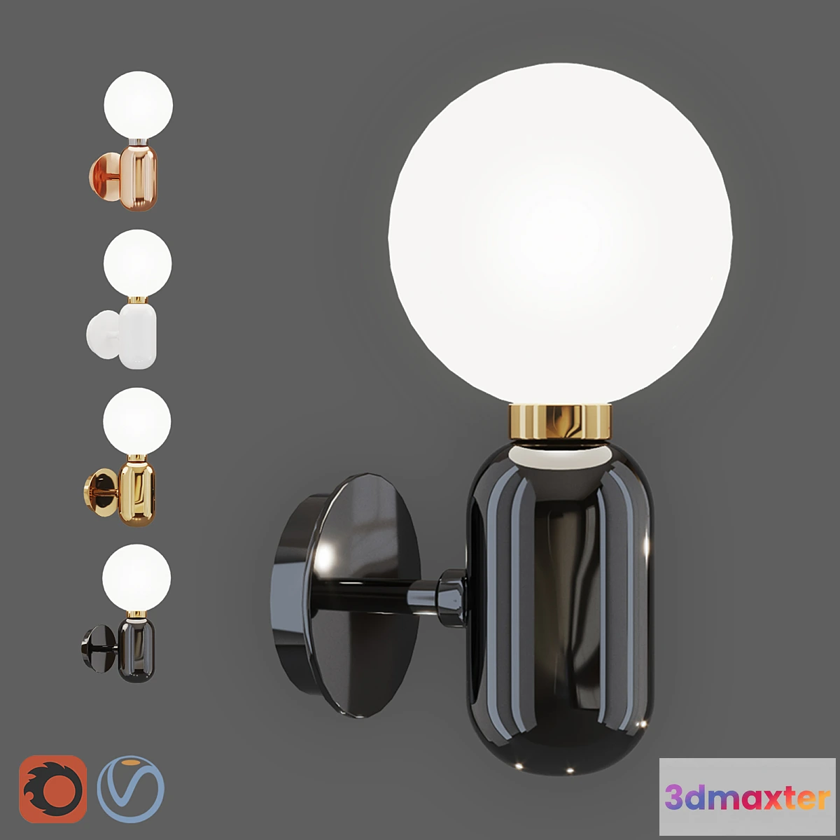 1327450 - Parachilna Aballs Lamps - Wall Lamp 3D Max