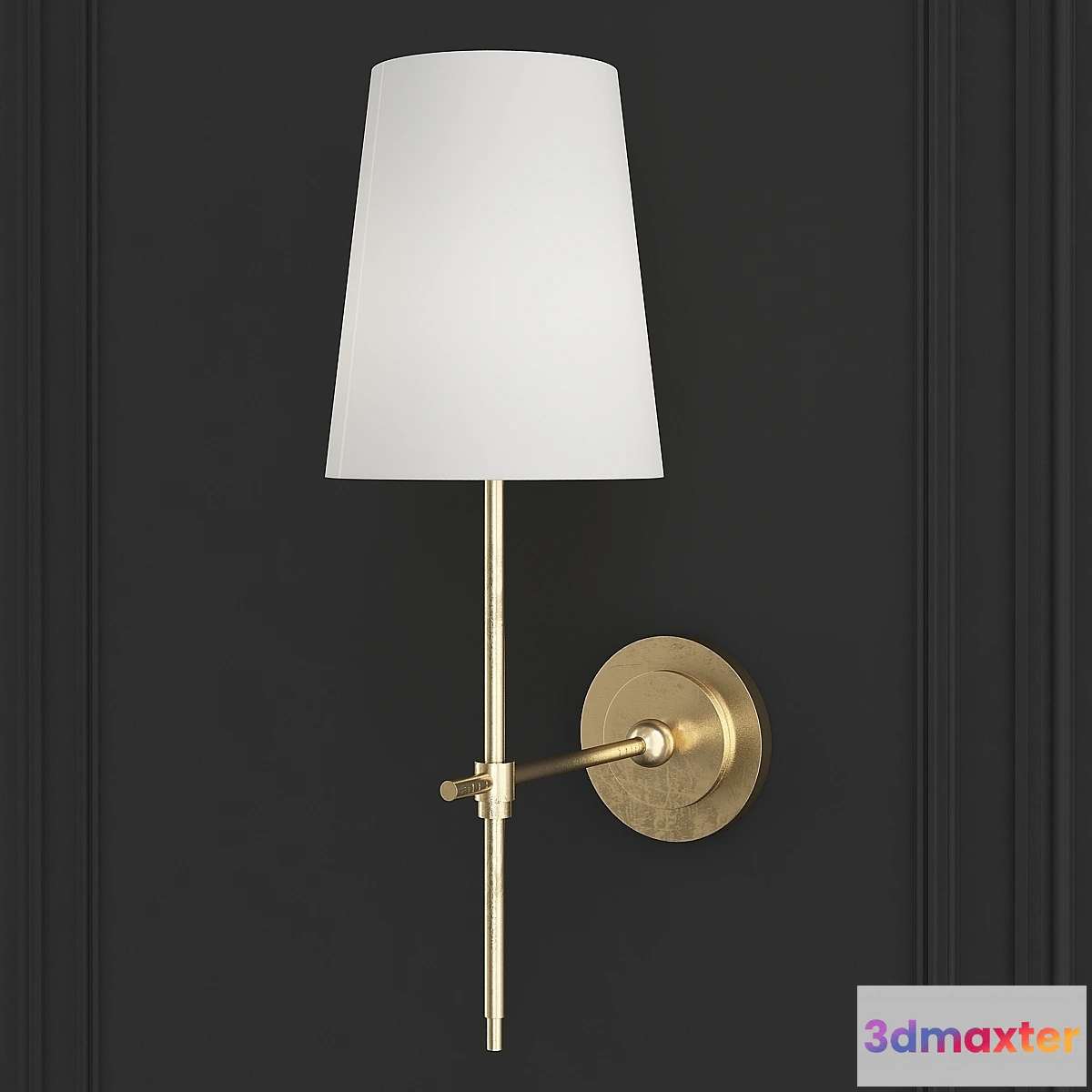 1329455 - Adams Wall Sconce with Linen Shade 3D Max